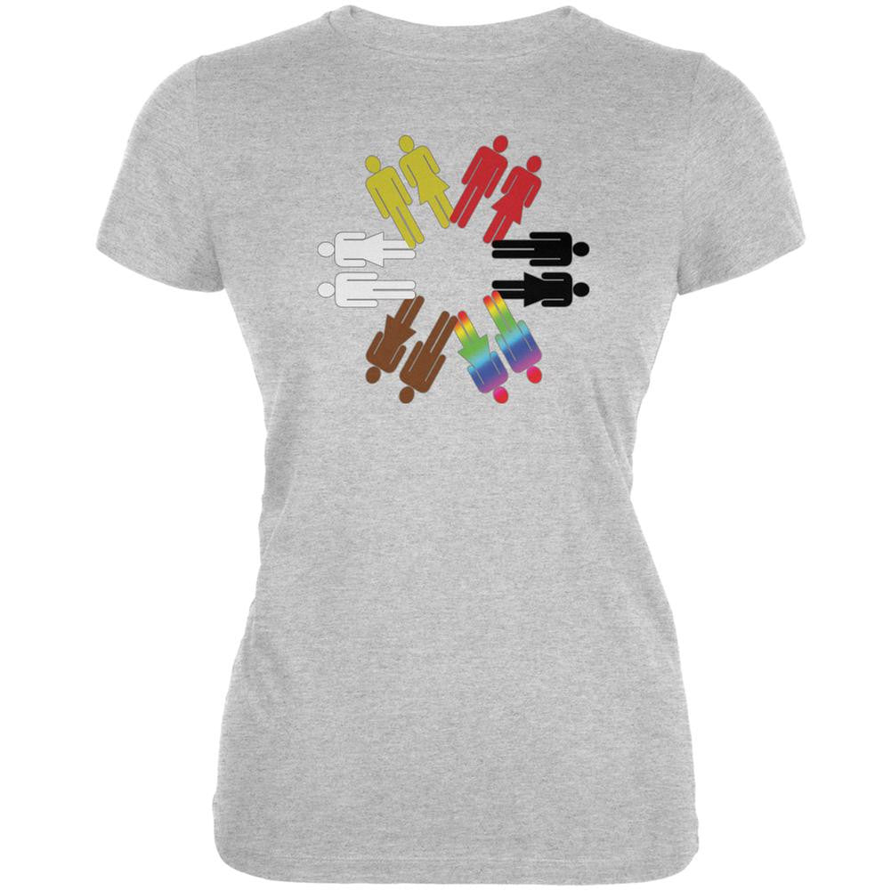 Everybody Matters Heather Grey Juniors Soft T-Shirt Juniors T-Shirts Old Glory 2XL Grey