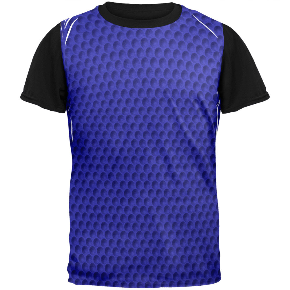 Golf Ball Costume Blue Adult Black Back T-Shirt Men's T-Shirts Old Glory SM Multi