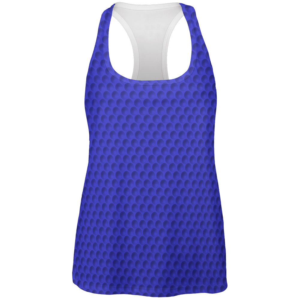 Halloween Golf Ball Costume Blue All Over Womens Racerback Tank Top Women's Tank Tops Old Glory 2XL Multi