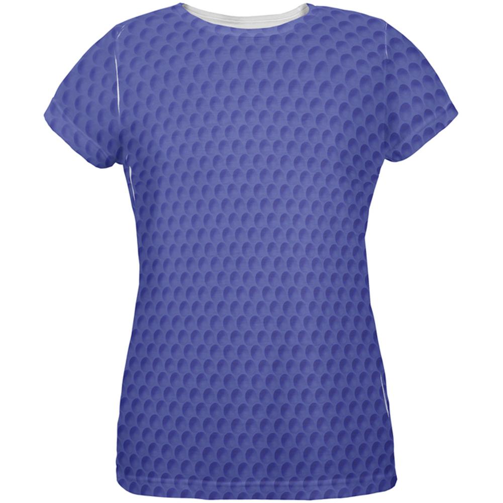 Halloween Golf Ball Costume Blue All Over Womens T-Shirt Women's T-Shirts Old Glory 2XL Multi