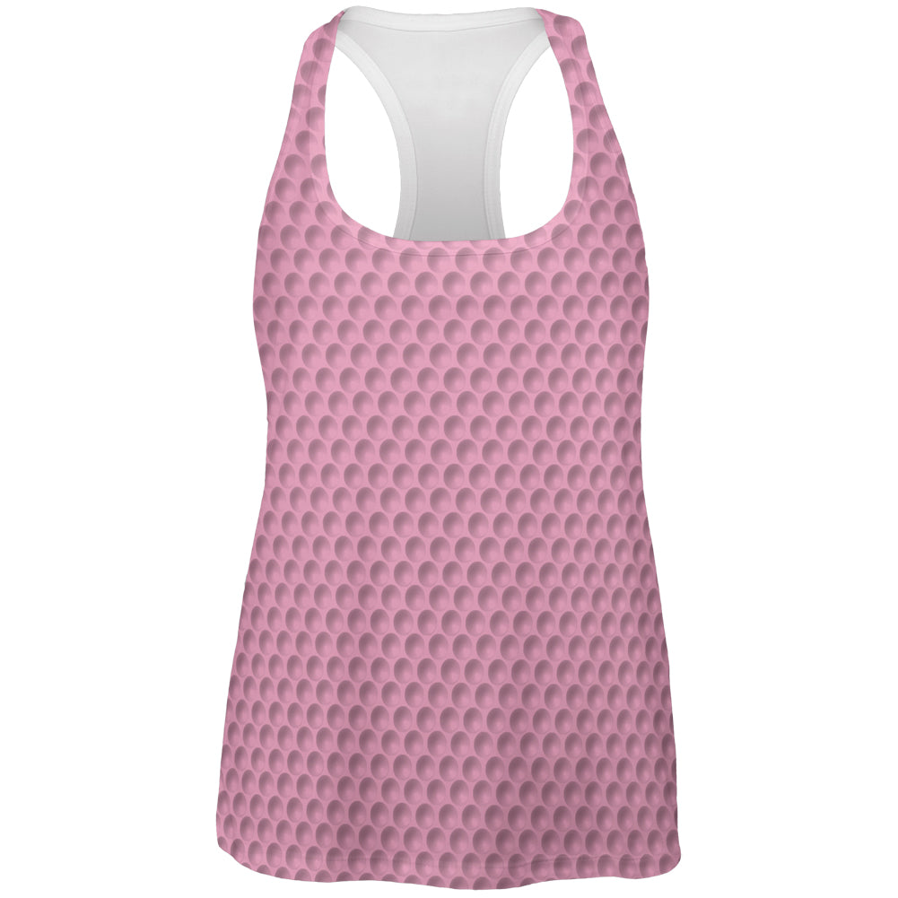 Golf Ball Costume Pink All Over Womens Racerback Tank Top Women's Tank Tops Old Glory 2XL Multi