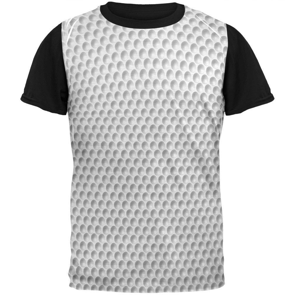 Golf Ball Costume White Adult Black Back T-Shirt Men's T-Shirts Old Glory SM White