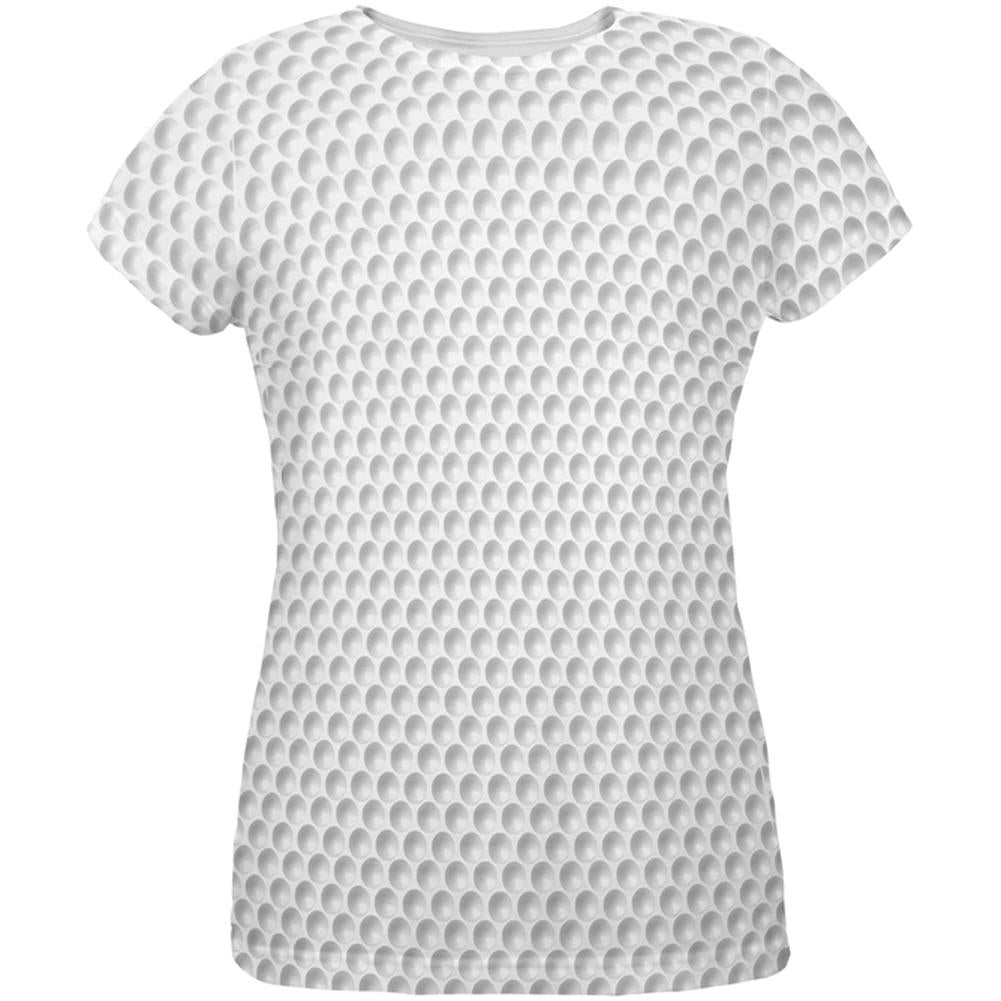 Halloween Golf Ball Costume White All Over Womens T-Shirt Women's T-Shirts Old Glory 2XL White