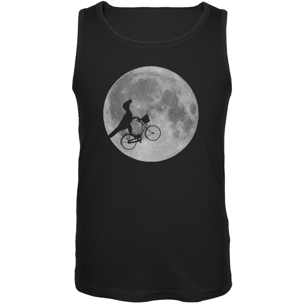 Across The Moon Dino Bike Black Adult Tank Top Men's Tank Tops Old Glory 2XL Black