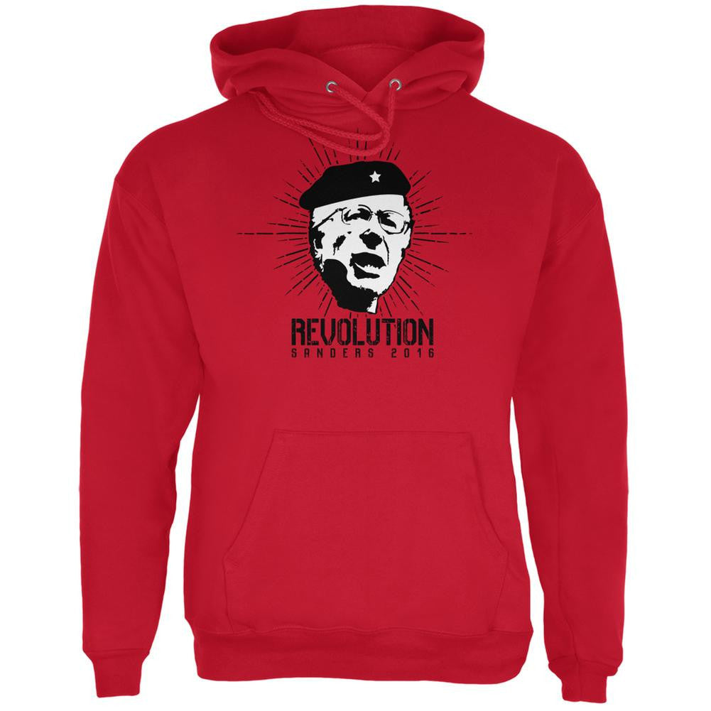 Election 2016 Bernie Sanders Che Guevara Parody Red Adult Hoodie Men's Hoodies Old Glory 2XL Red