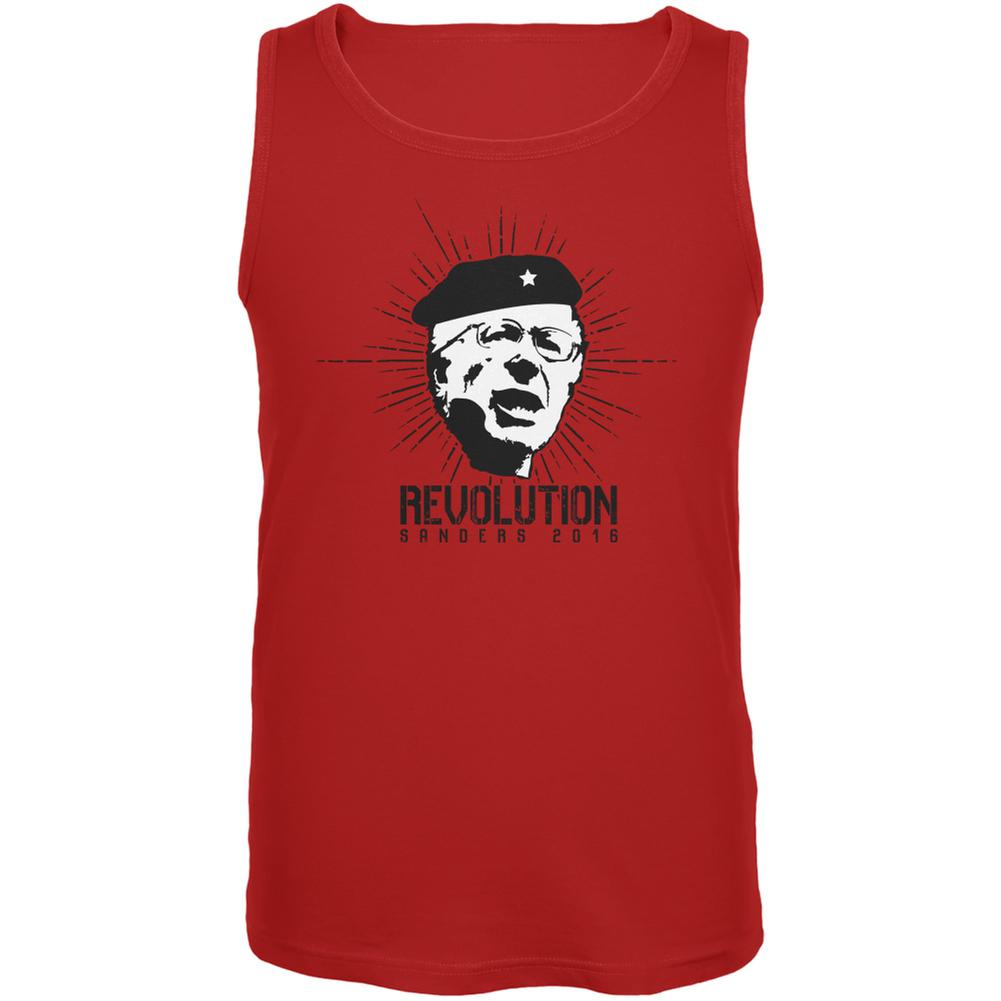 Election 2020 Bernie Sanders Che Guevara Parody Red Adult Tank Top Men's Tank Tops Old Glory 2XL Red