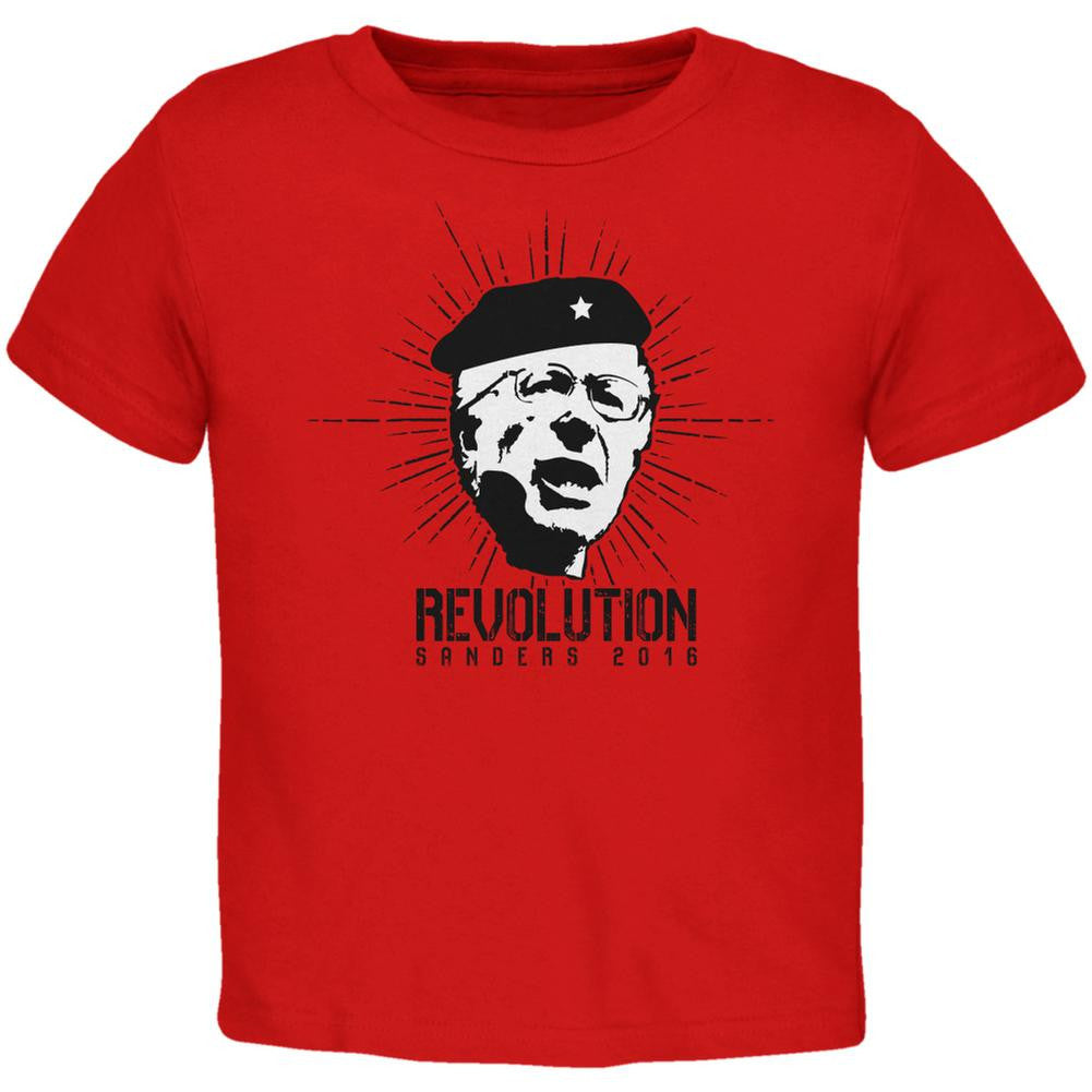 Election 2016 Bernie Sanders Che Guevara Parody Red Toddler T-Shirt Toddler T-Shirts Old Glory 2T Red