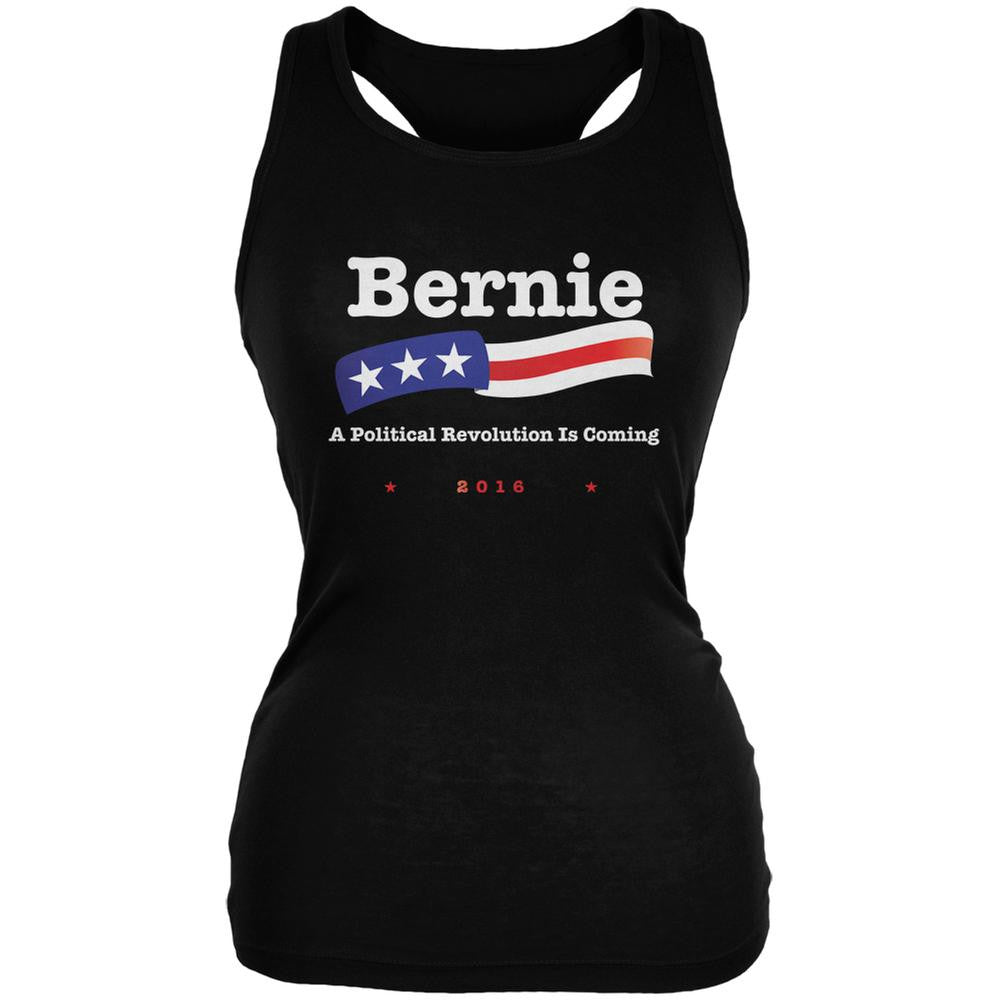 Election 2016 Bernie Sanders Revolution Black Juniors Soft Tank Top Juniors Tank Tops Old Glory 2XL Black