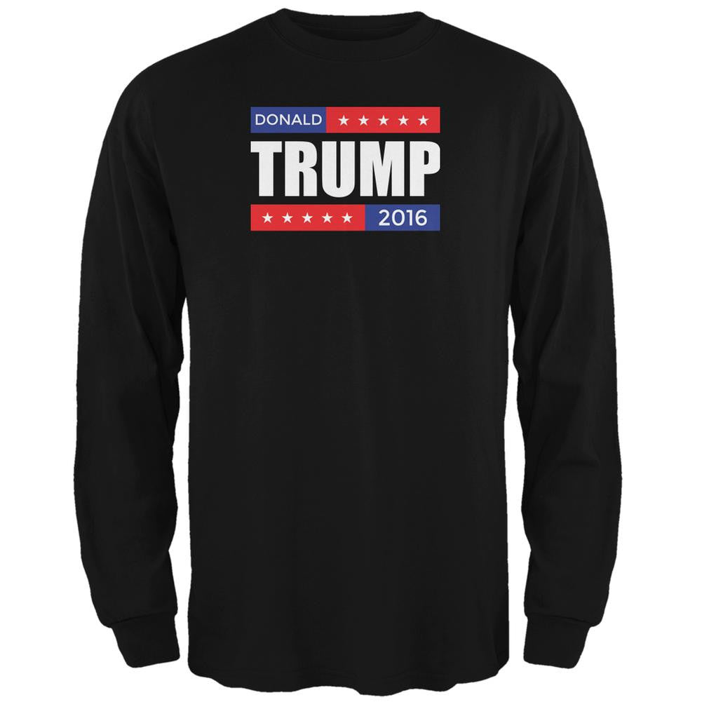 Election 2016 Donald Trump Stacked Black Adult Long Sleeve T-Shirt Men's Long Sleeves Old Glory 2XL Black