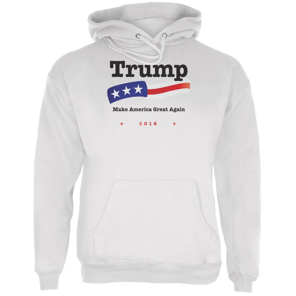Election 2016 Trump Make America Great White Adult Hoodie Men's Hoodies Old Glory LG White