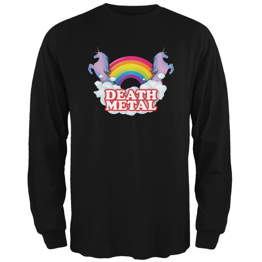 Death Metal Rainbow Black Adult Long Sleeve T-Shirt Men's Long Sleeves Old Glory 2XL Black