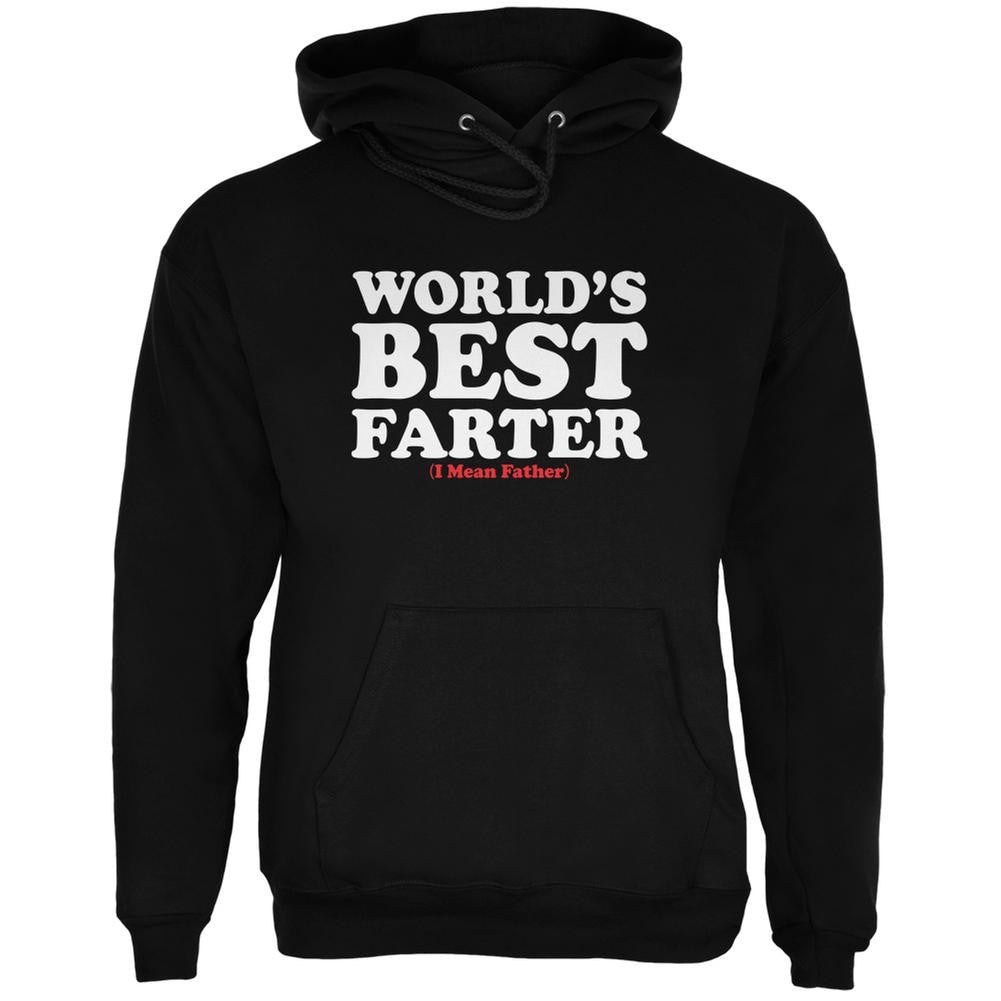 Fathers Day Worlds Best Farter Black Adult Hoodie Men's Hoodies Old Glory 2XL Black