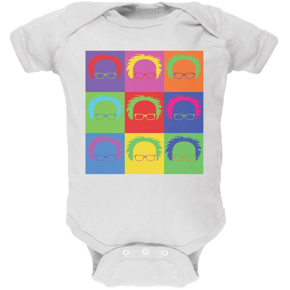 Election Bernie Sanders Hair Minimalist Pop Art White Soft Baby One Piece Baby One Piece Old Glory 0-3M White