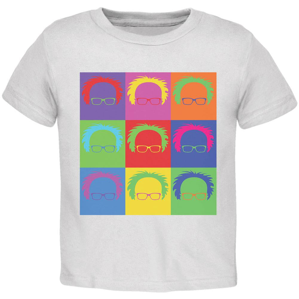 Election Bernie Sanders Hair Minimalist Pop Art White Toddler T-Shirt Toddler T-Shirts Old Glory 2T White