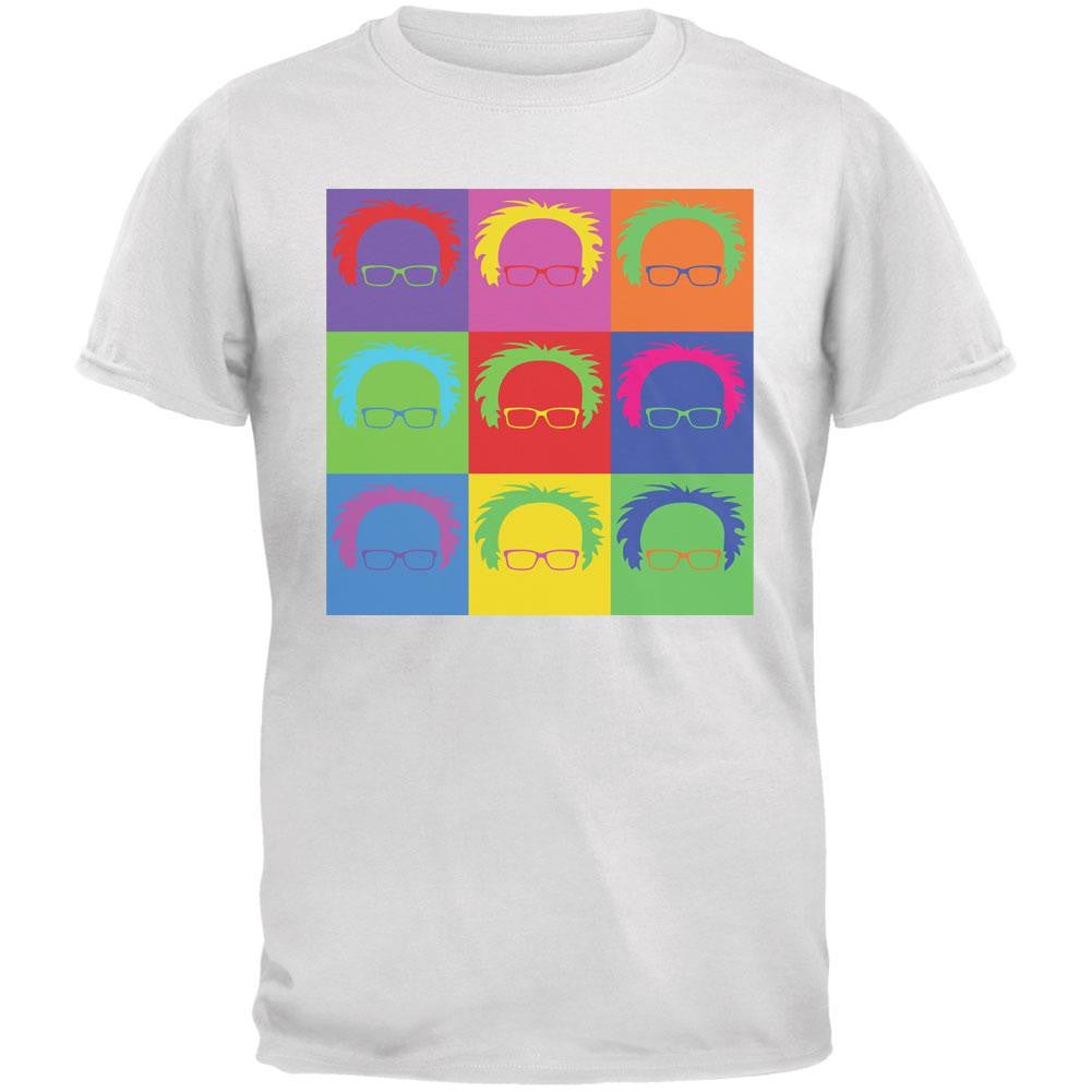 Election Bernie Sanders Hair Minimalist Pop Art White Youth T-Shirt Youth T-Shirts Old Glory LG White