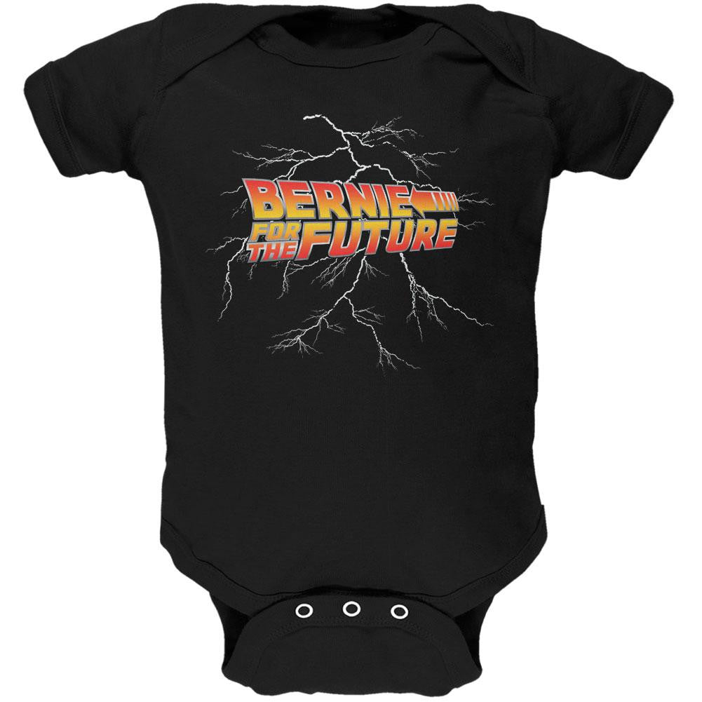 Election 2016 Sanders Bernie For the Future Black Soft Baby One Piece Baby One Piece Old Glory 0-3M Black