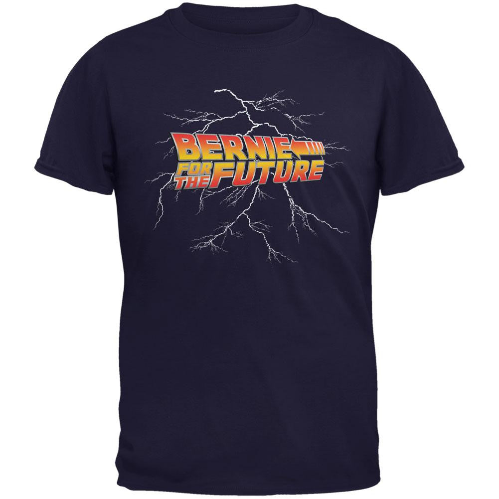 Election 2016 Sanders Bernie For the Future Navy Adult T-Shirt Men's T-Shirts Old Glory 2XL Blue