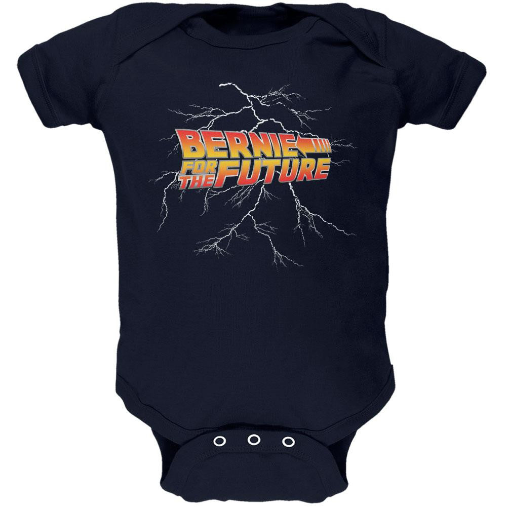 Election 2016 Sanders Bernie For the Future Navy Soft Baby One Piece Baby One Piece Old Glory 0-3M Blue