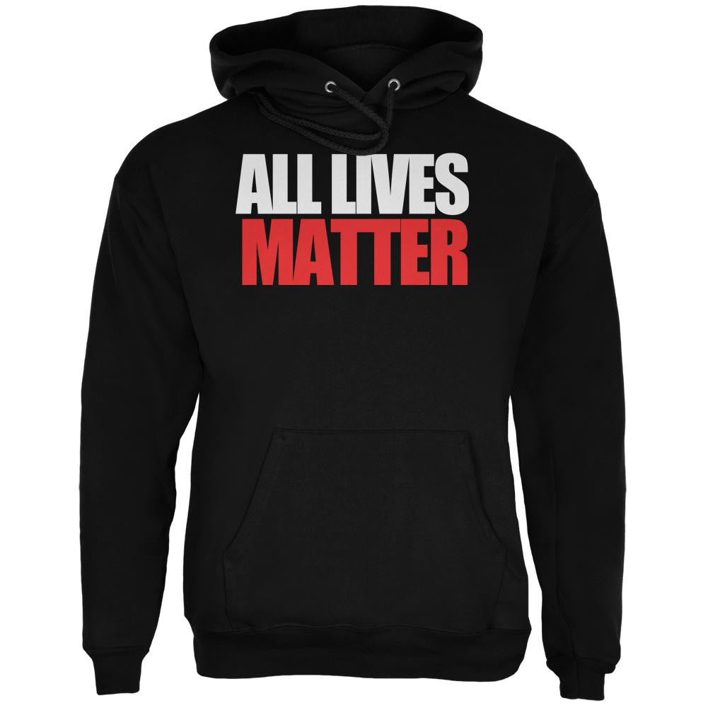 All Lives Matter Black Adult Hoodie Men's Hoodies Old Glory SM Black