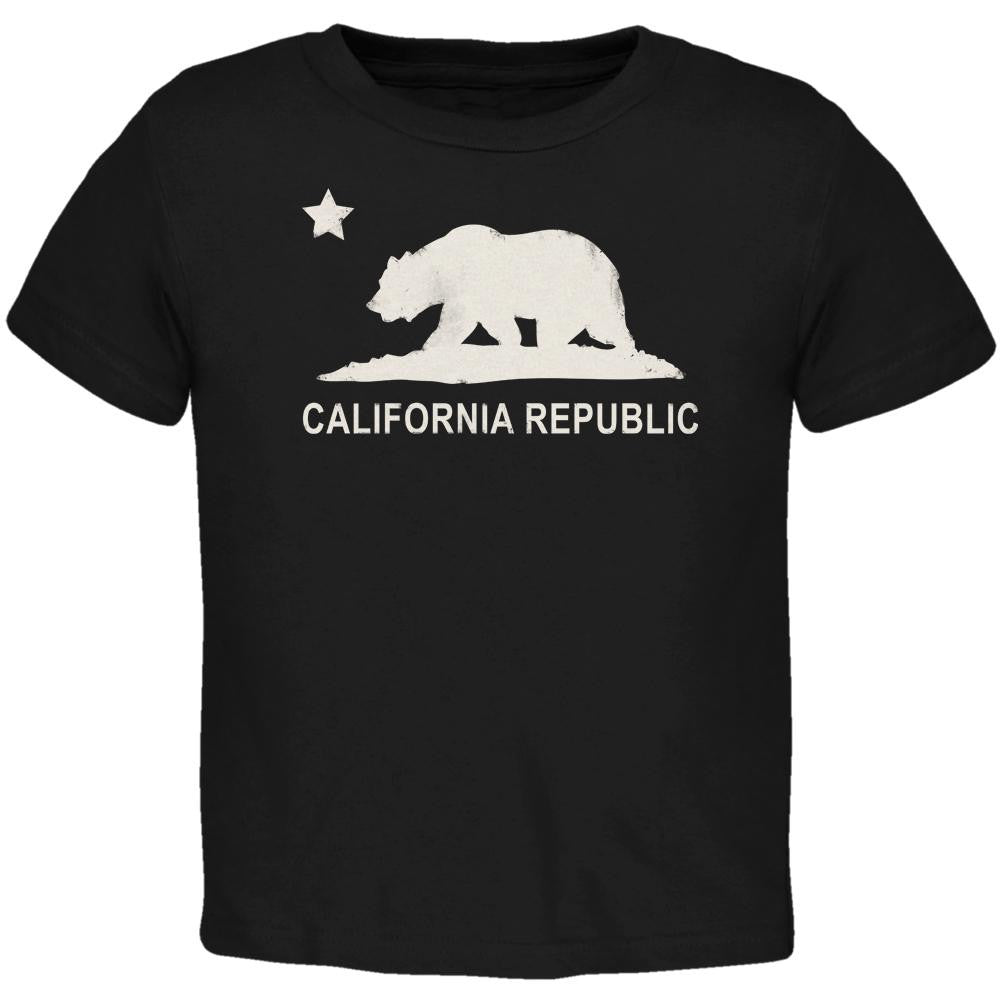 California Republic Black Toddler T-Shirt Toddler T-Shirts Old Glory
