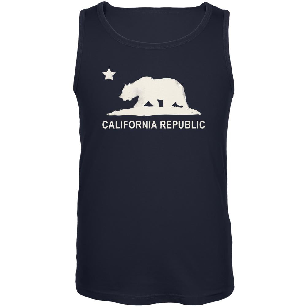 California Republic Navy Adult Tank Top Men's Tank Tops Old Glory 2XL Blue