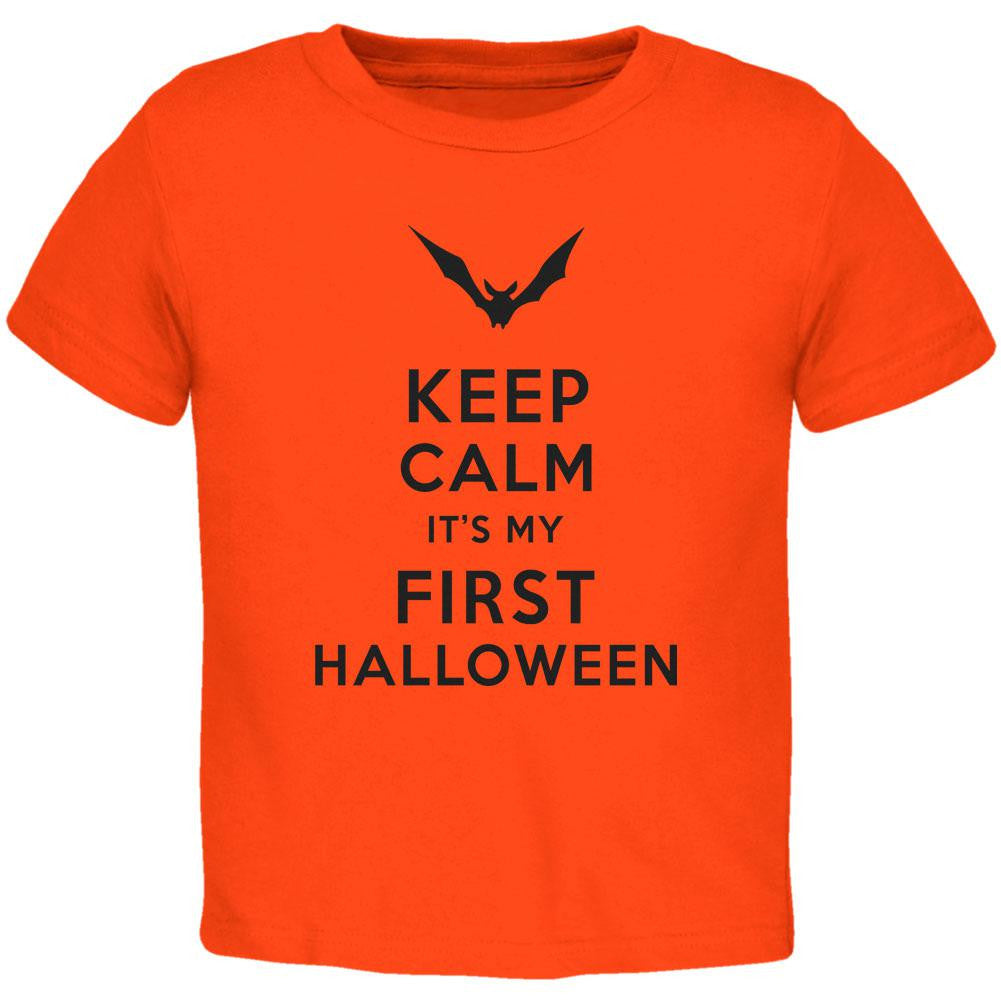 Halloween - Keep Calm My First Halloween Orange Toddler T-Shirt Toddler T-Shirts Old Glory 2T Orange