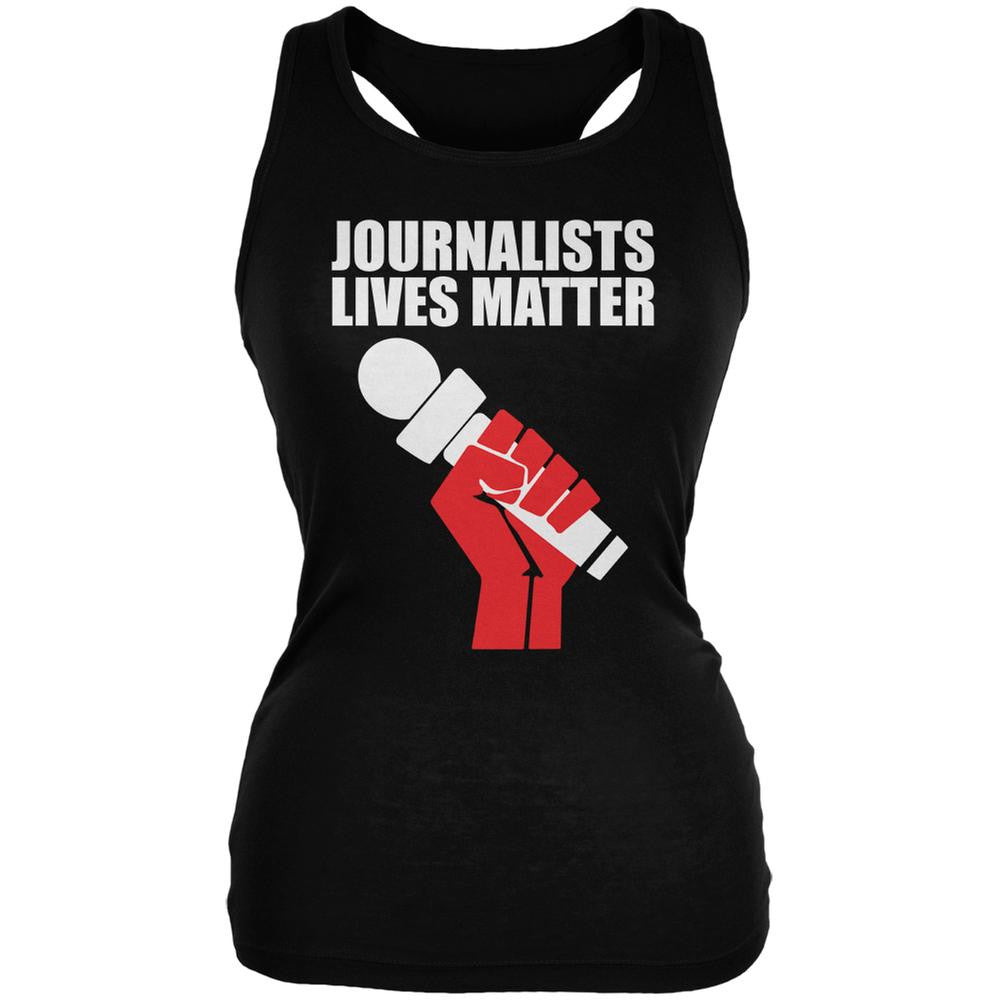 Journalists Lives Matter Black Juniors Soft Tank Top Juniors Tank Tops Old Glory 2XL Black
