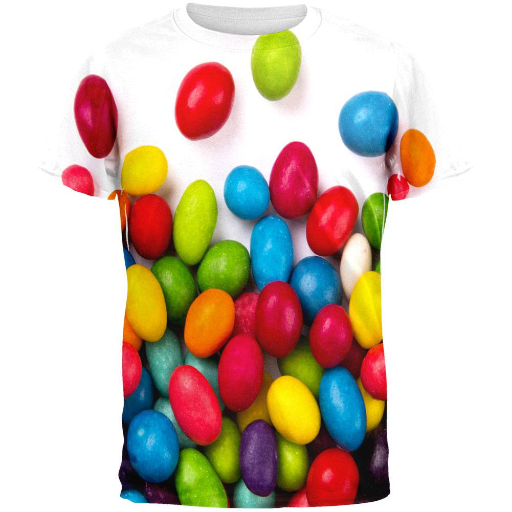 Halloween Jelly Beans All Over Adult T-Shirt Men's T-Shirts Old Glory 2XL Multi