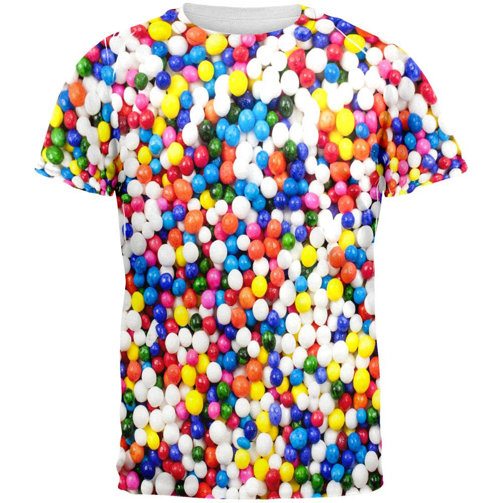 Halloween Costume All Over Gumballs Mens Sublimation T Shirt Men's T-Shirts Old Glory SM