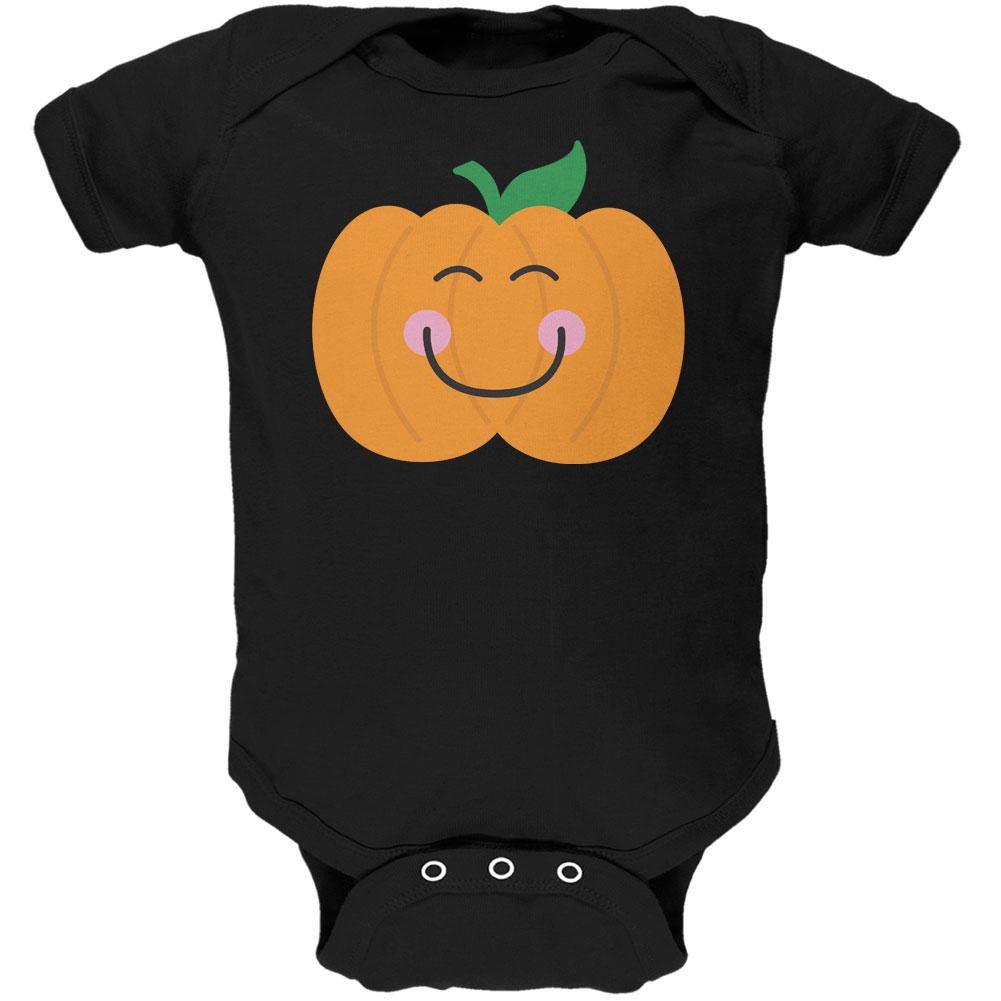 Halloween Little Pumpkin Black Soft Baby One Piece Baby One Piece Old Glory 0-3M Black