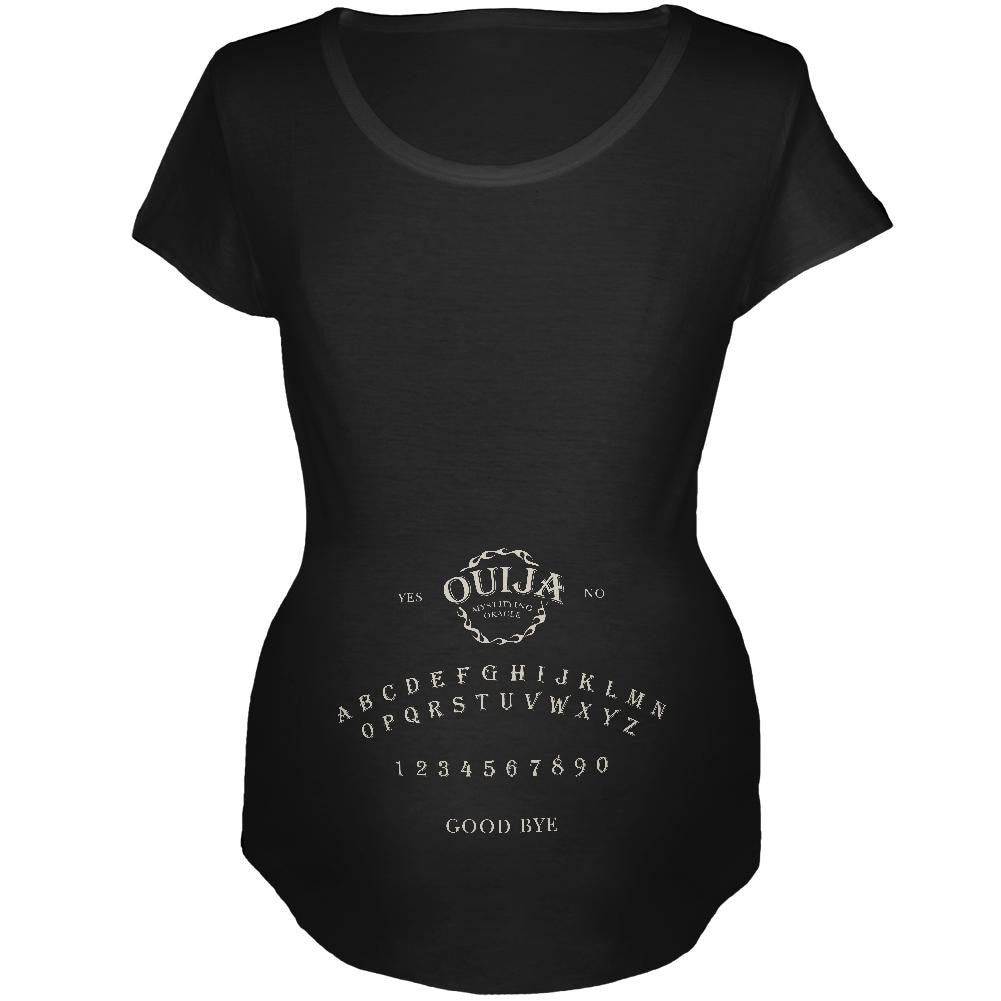Halloween Ouija Board Costume Black Maternity Soft T-Shirt Maternity T-Shirts Old Glory 2XL Black