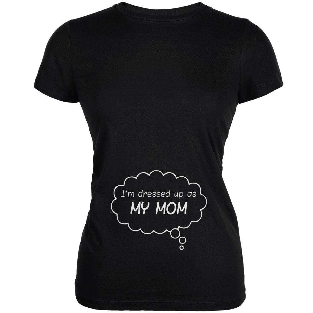 Halloween Dressed Up As Mommy Black Juniors Soft T-Shirt Juniors T-Shirts Old Glory