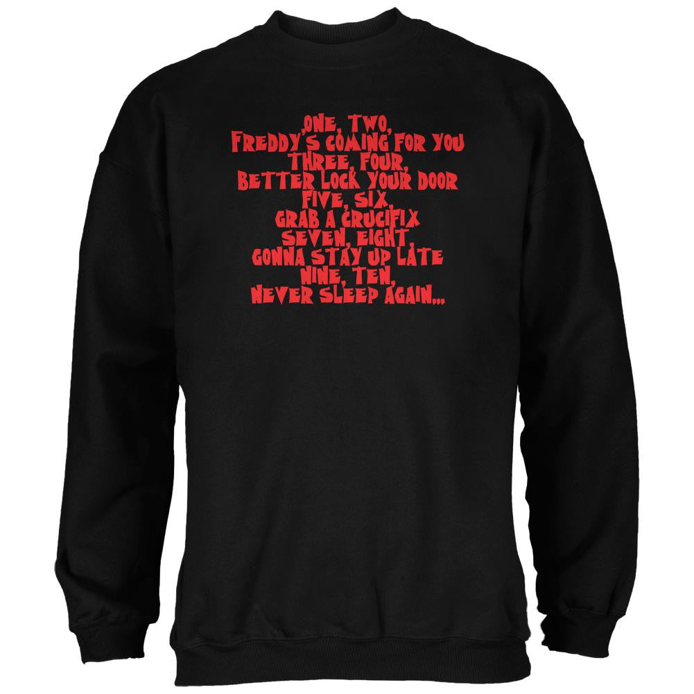 Halloween Nightmare Nursery Rhyme Black Adult Sweatshirt Men's Sweatshirts Old Glory 2XL Black