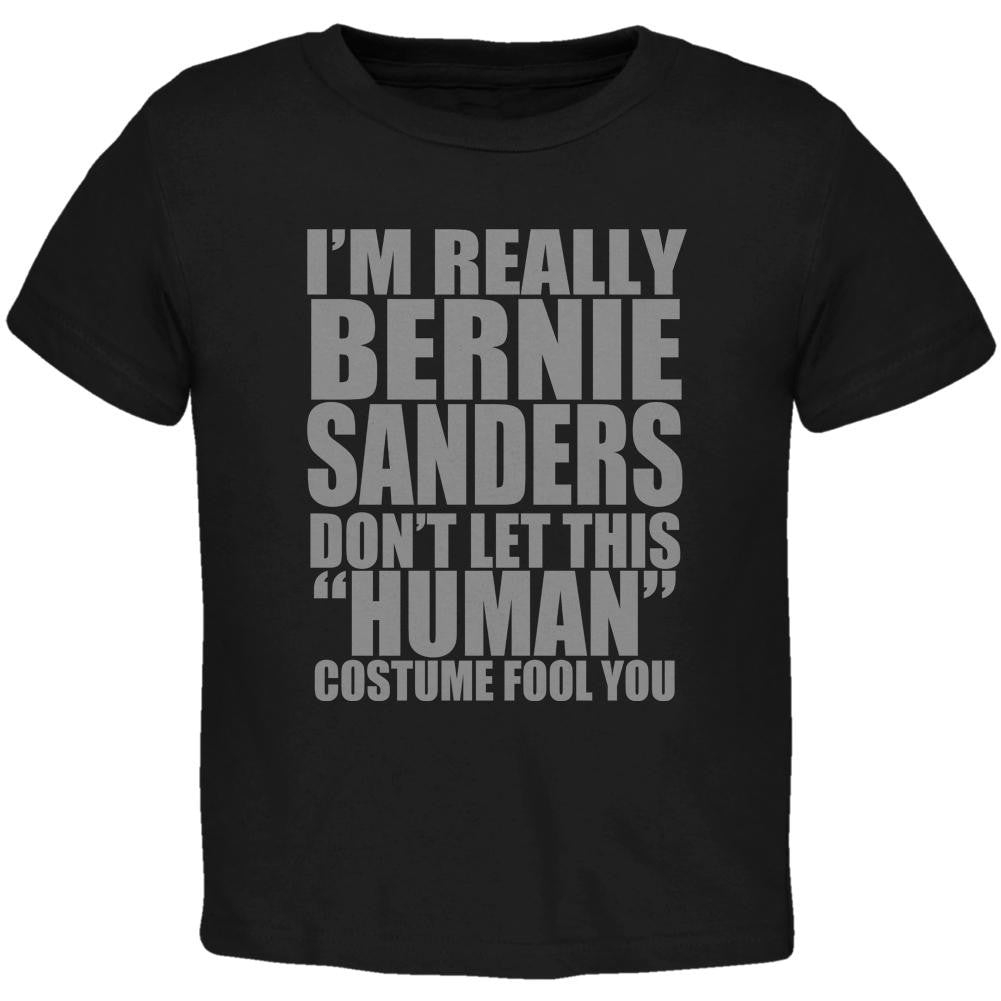 Halloween Election Bernie Sanders Costume Black Toddler T-Shirt Toddler T-Shirts Old Glory 2T Black
