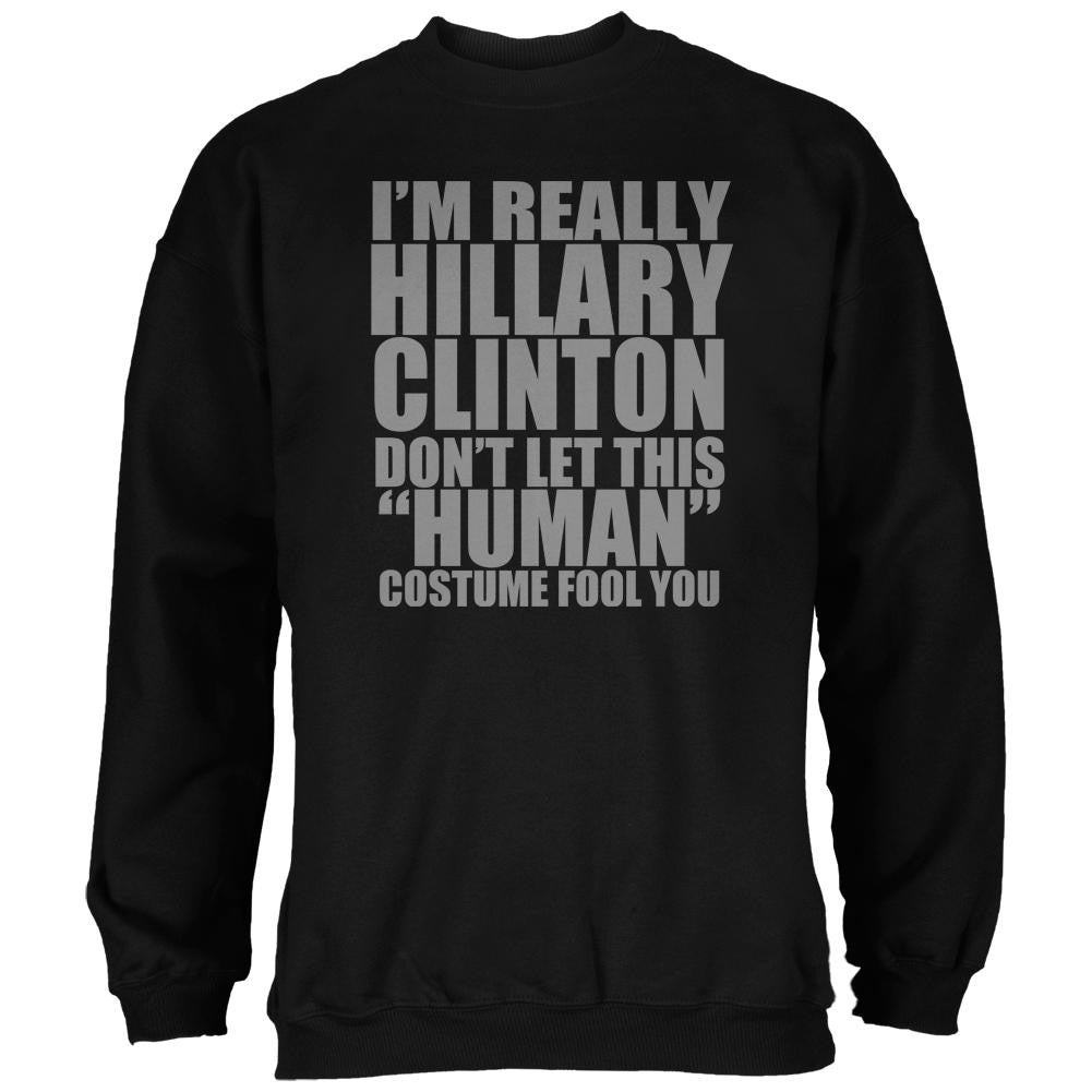 Halloween Election Hillary Clinton Costume Black Adult Sweatshirt Men's Sweatshirts Old Glory 2XL Black