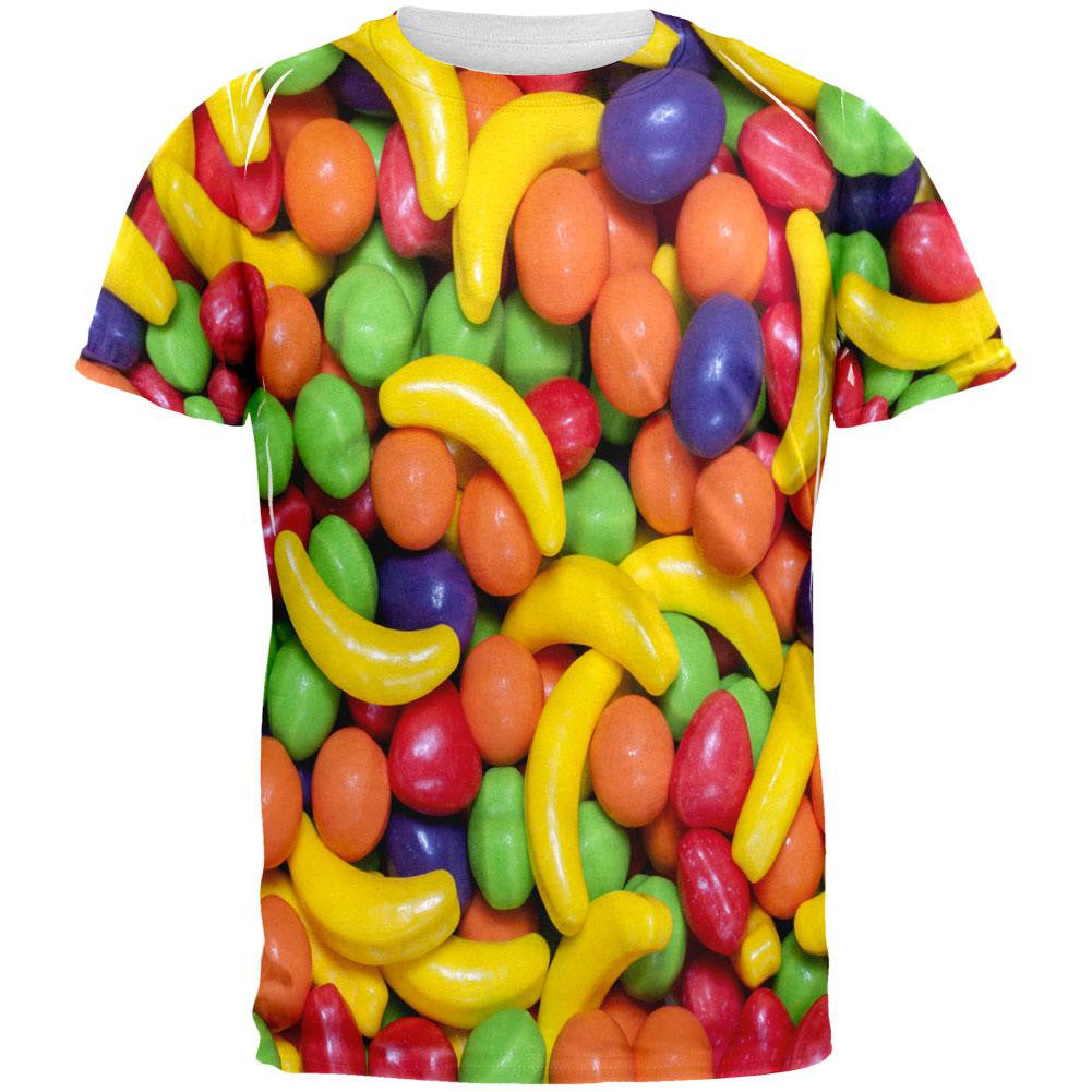Halloween Fruit Candy All Over Adult T-Shirt Men's T-Shirts Old Glory 2XL Multi