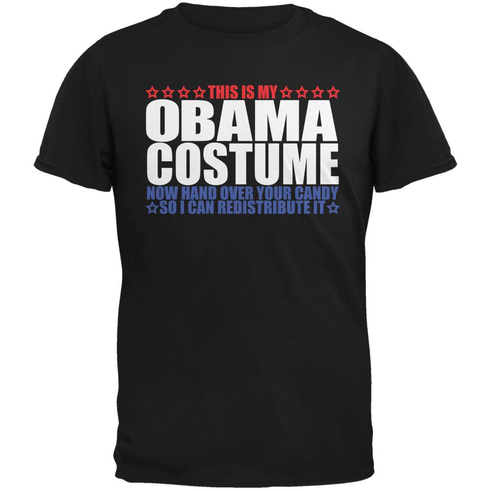 Halloween Funny Obama Costume Black Youth T-Shirt Youth T-Shirts Old Glory LG Black