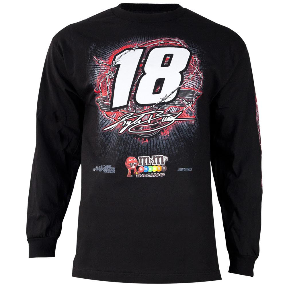 Kyle Busch - 18 Gear Up Adult Long Sleeve T-Shirt Men's Long Sleeves Kyle Busch XL Black
