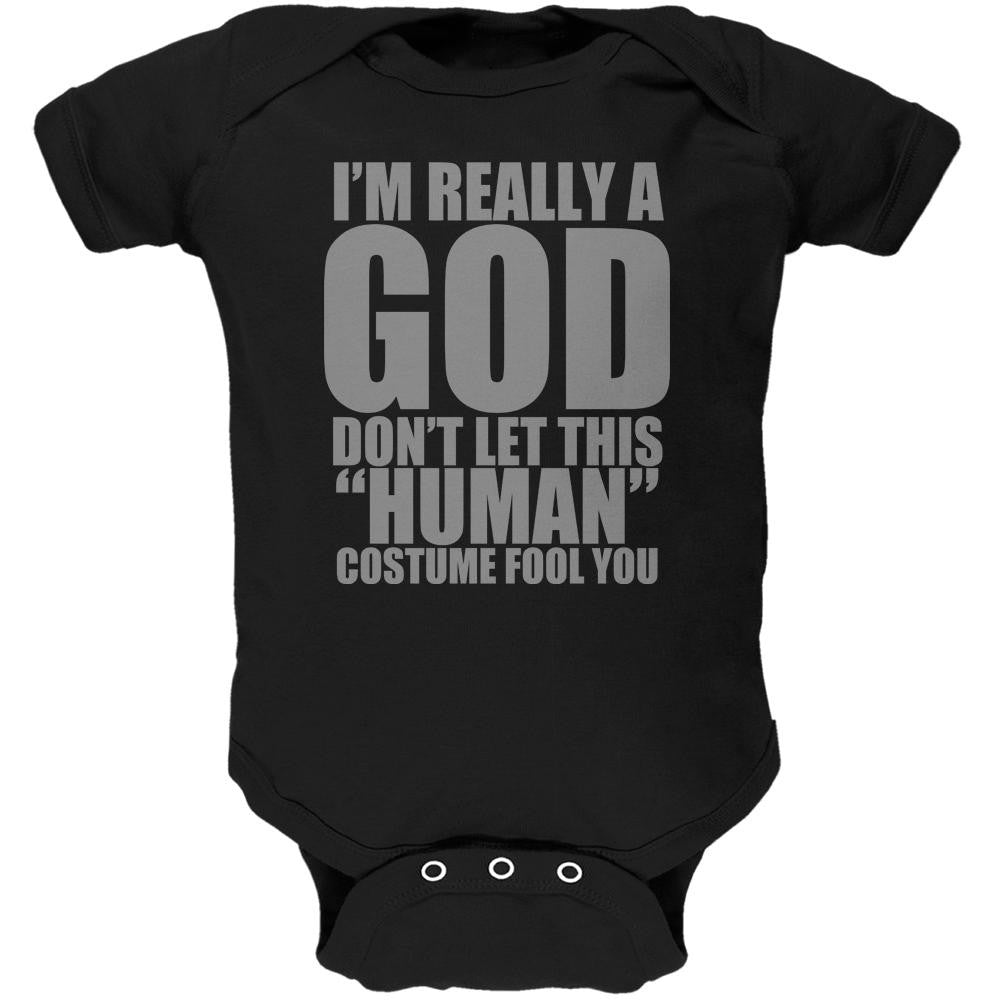 Halloween Human God Costume Black Soft Baby One Piece Baby One Piece Old Glory 0-3M Black