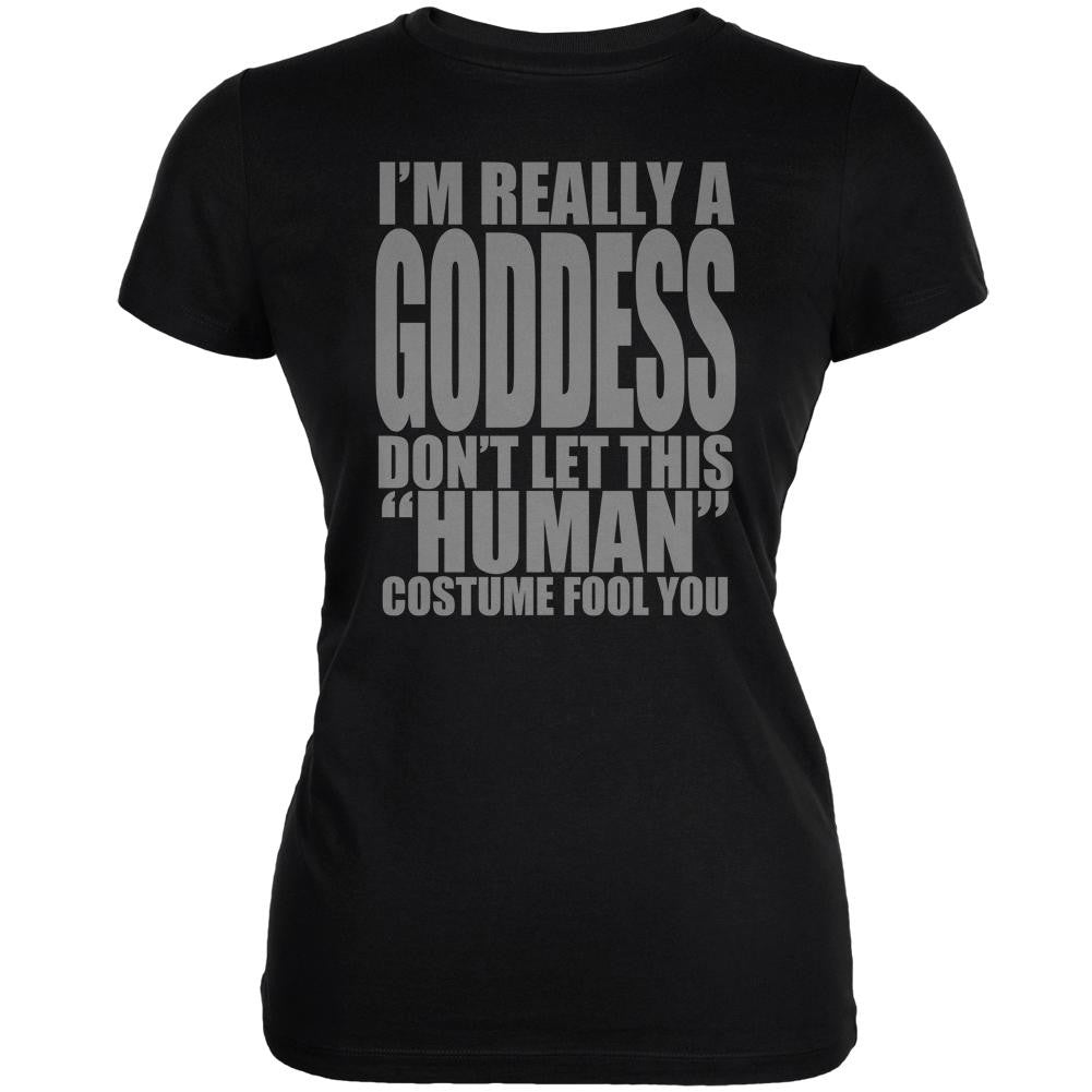 Halloween Human Goddess Costume Black Juniors Soft T-Shirt Juniors Tank Tops Old Glory 2XL Black