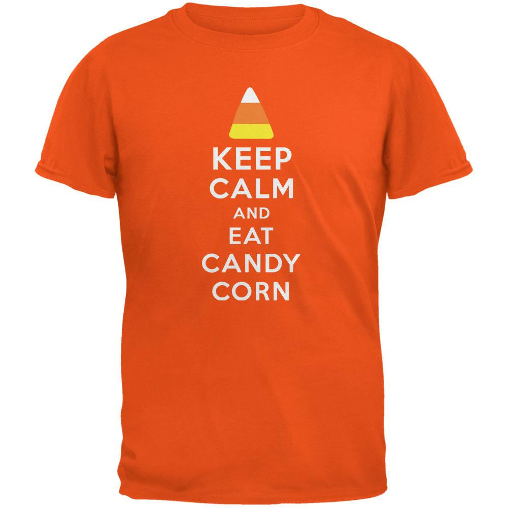 Halloween Keep Calm Candy Corn Orange Youth T-Shirt Youth T-Shirts Old Glory LG Orange