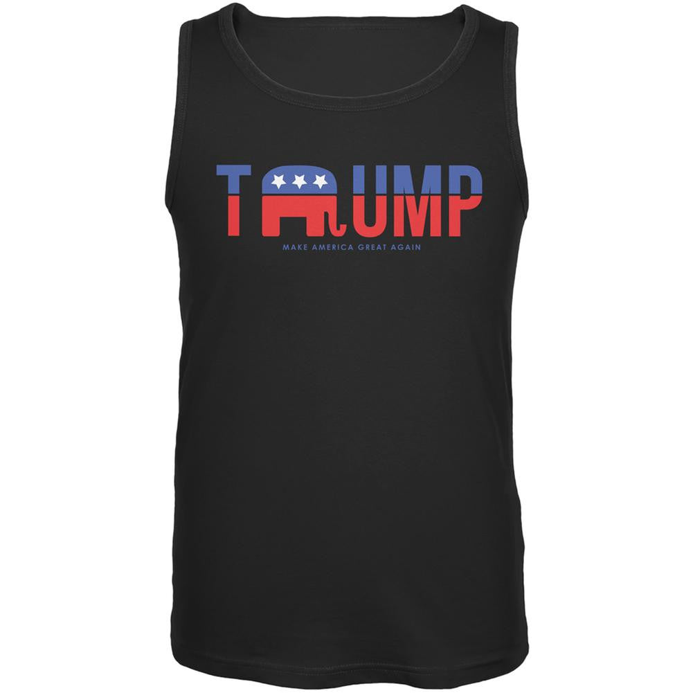 Election 2016 Trump Make America Great Again Black Adult Tank Top Men's Tank Tops Old Glory 2XL Black