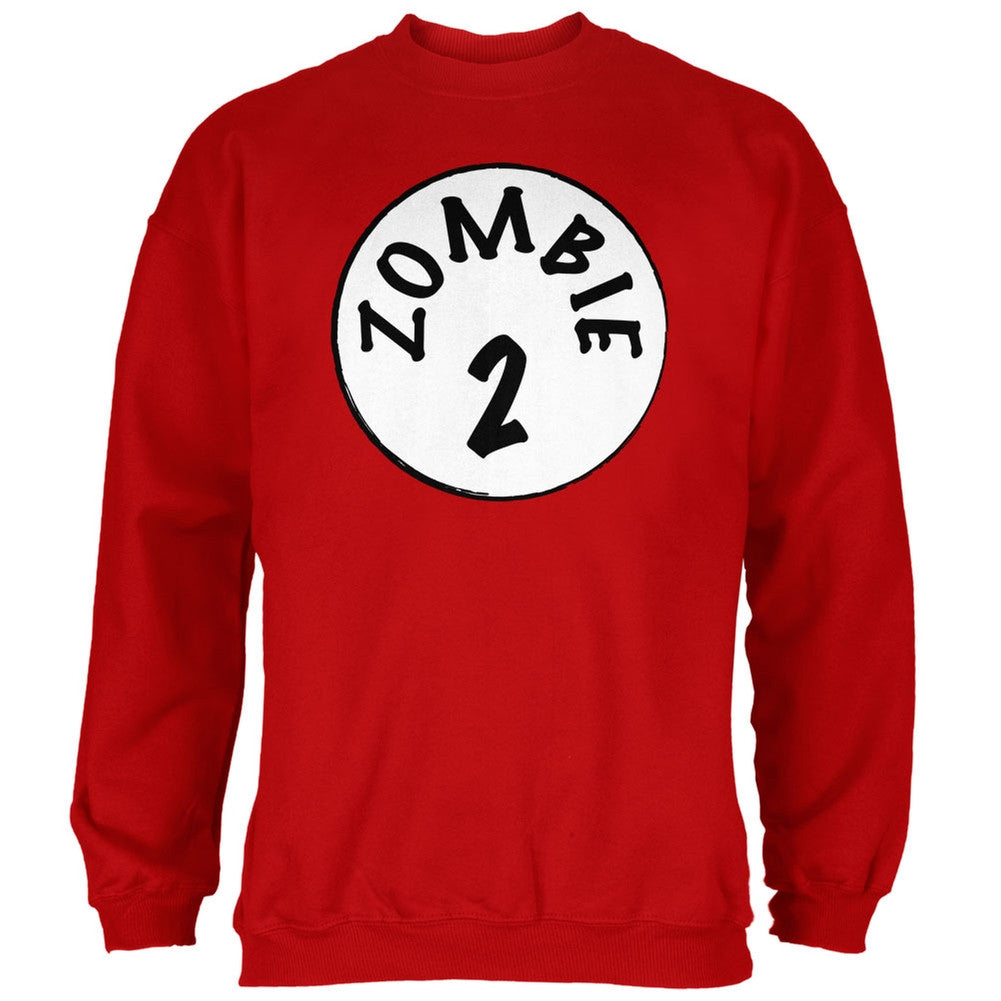 Halloween Zombie 2 Two Costume Red Adult Sweatshirt Men's Sweatshirts Old Glory 2XL Red