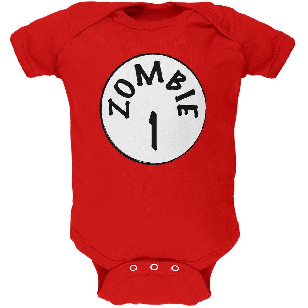 Halloween Zombie 1 One Costume Red Soft Baby One Piece Baby One Piece Old Glory 0-3M Red