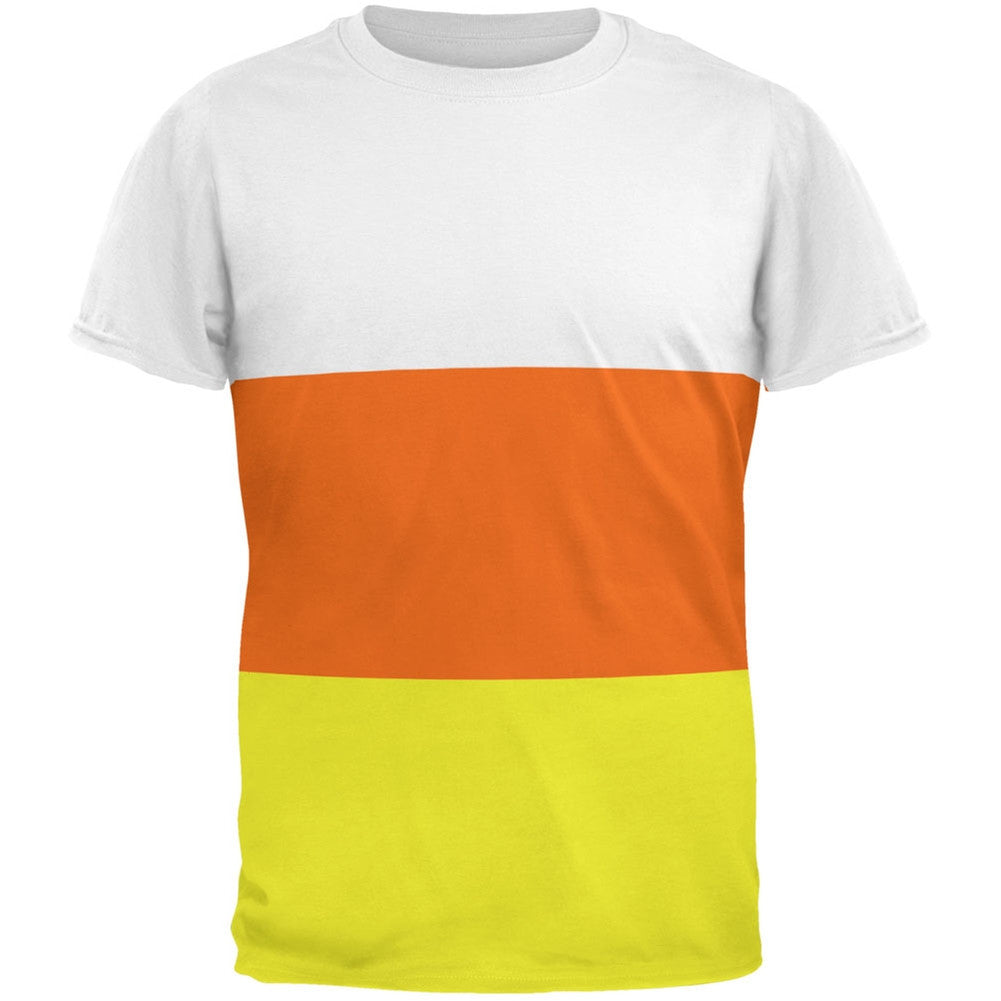 Halloween Candy Corn Costume All Over Adult T-Shirt Men's T-Shirts Old Glory 2XL White