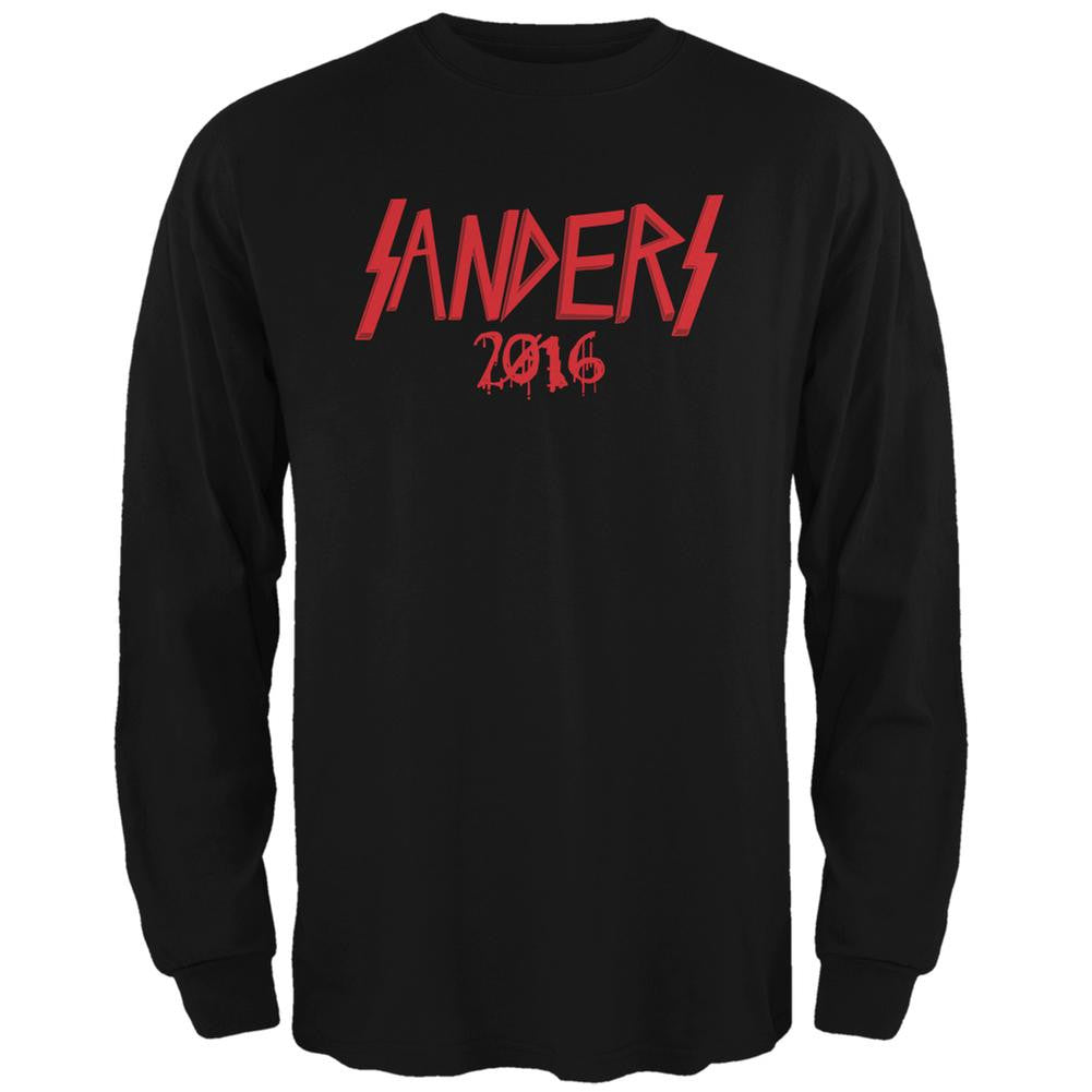 Election 2016 Bernie Sanders 2016 Metal Head Black Adult Long Sleeve T-Shirt Men's Long Sleeves Old Glory 2XL Black