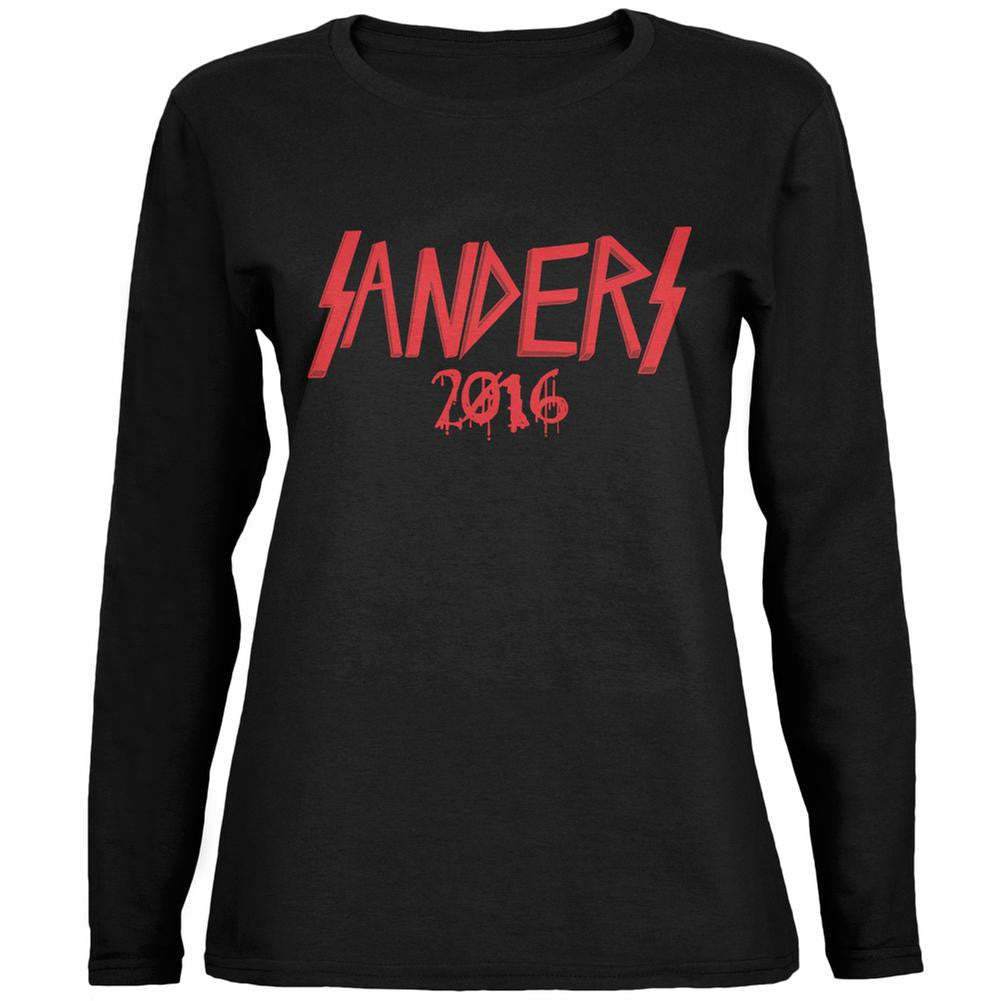 Election 2016 Bernie Sanders 2016 Metal Head Black Womens Long Sleeve T-Shirt Women's Long Sleeves Old Glory 2XL Black