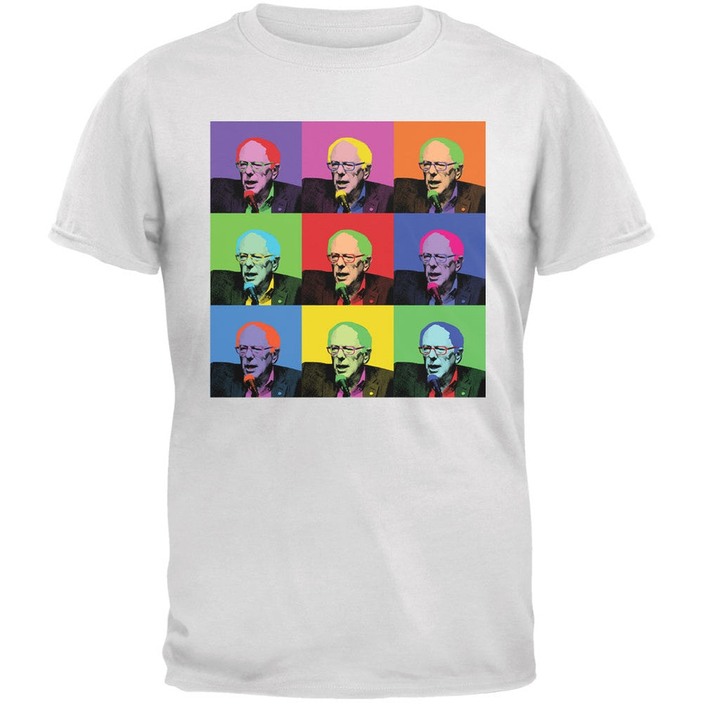 Election 2016 Bernie Sanders Pop Art Squares White Youth T-Shirt Youth T-Shirts Old Glory LG White