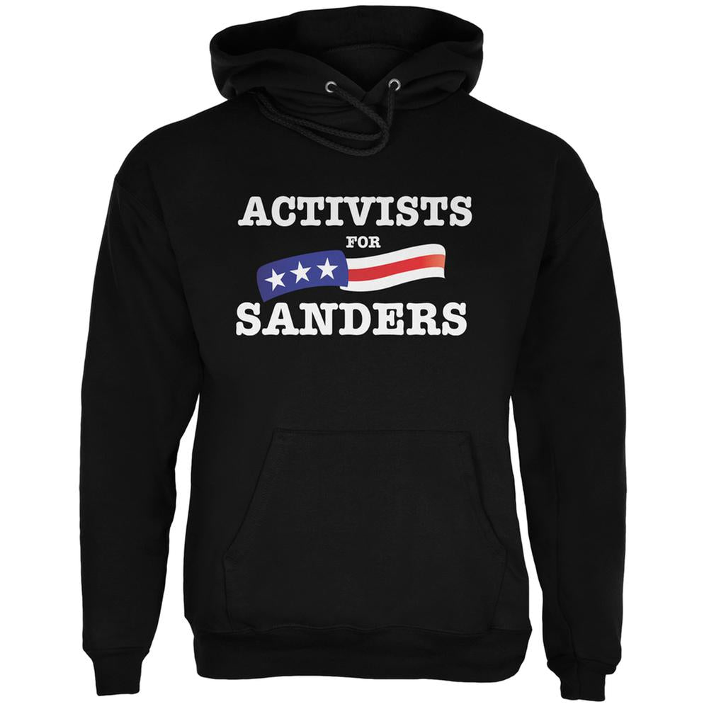 Election 2016 Activists For Sanders Black Adult Hoodie Men's Hoodies Old Glory 2XL Black