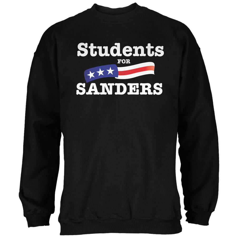 Election 2016 Students For Sanders Black Adult Sweatshirt Men's Sweatshirts Old Glory 2XL Black